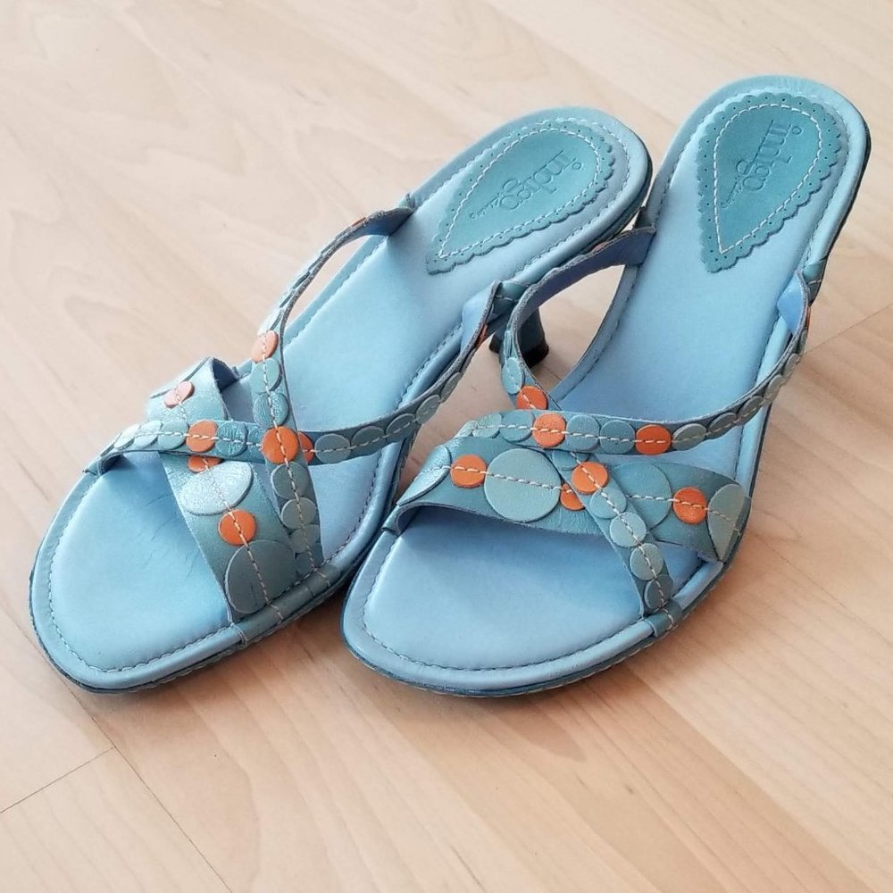 Clarks Indigo Leather Sandals - size 6.5